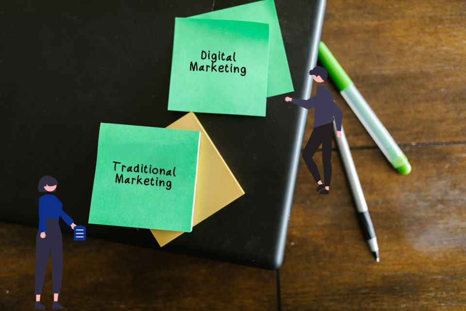digital marketing and traditional marketing - moonberry digital